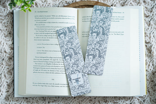 Black Women Faces Line Art Bookmark - Pounded Yam Productions