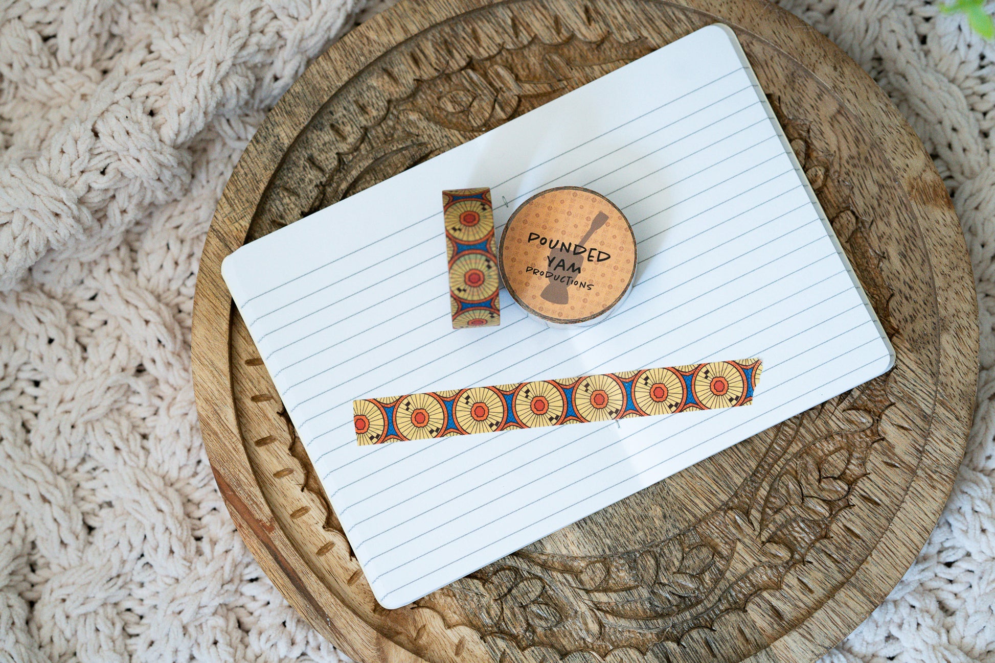 African Print Ankara Inspired Washi Tape - Circles - Pounded Yam Productions