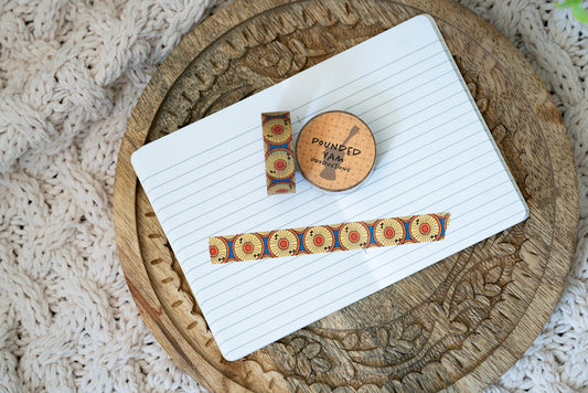 African Print Ankara Inspired Washi Tape - Circles - Pounded Yam Productions