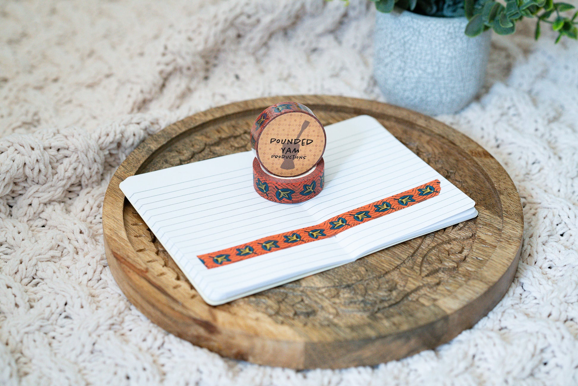 African Print Ankara Inspired Washi Tape - Fans - Pounded Yam Productions