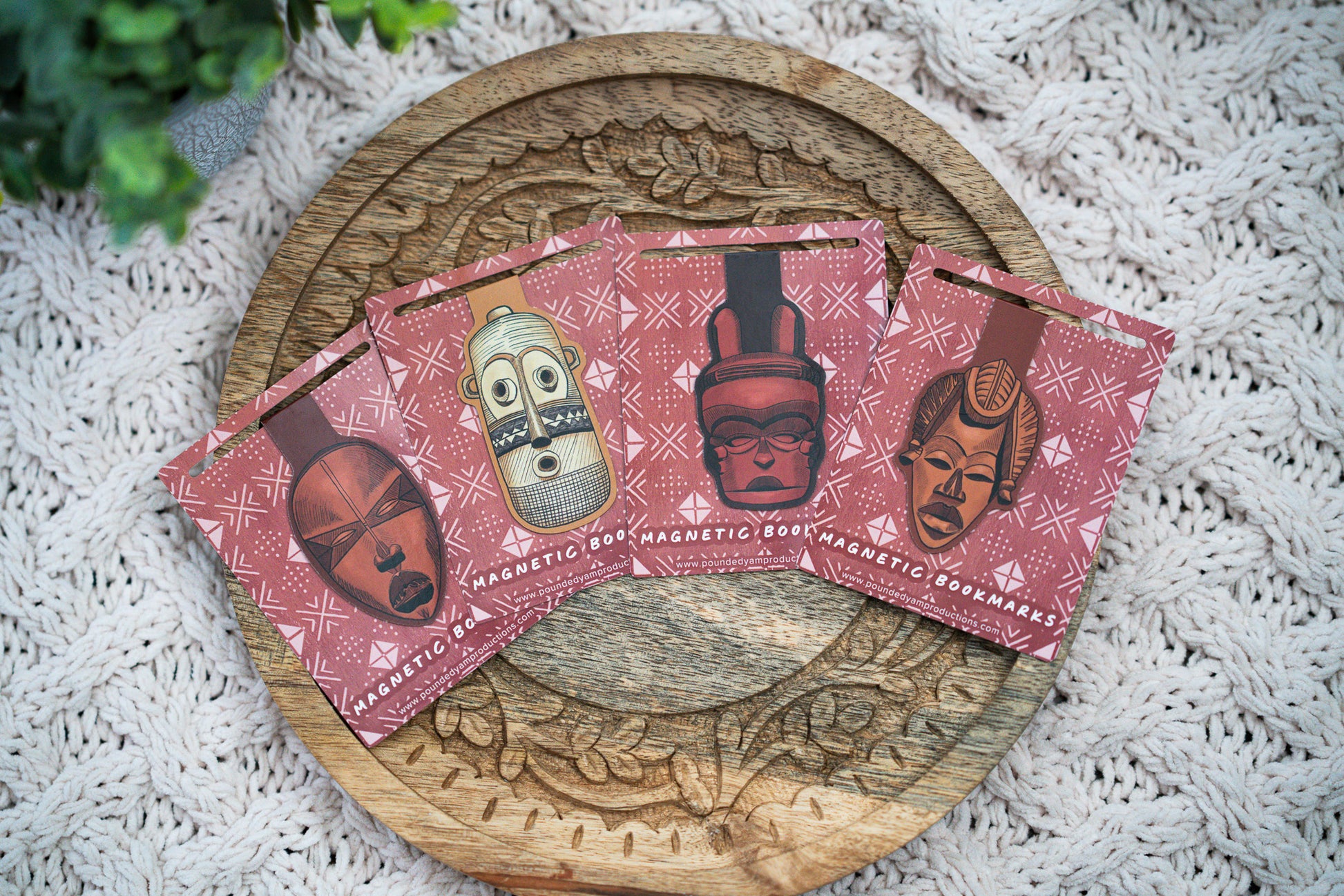 African Masks Magnetic Bookmarks - Ibibio - Pounded Yam Productions