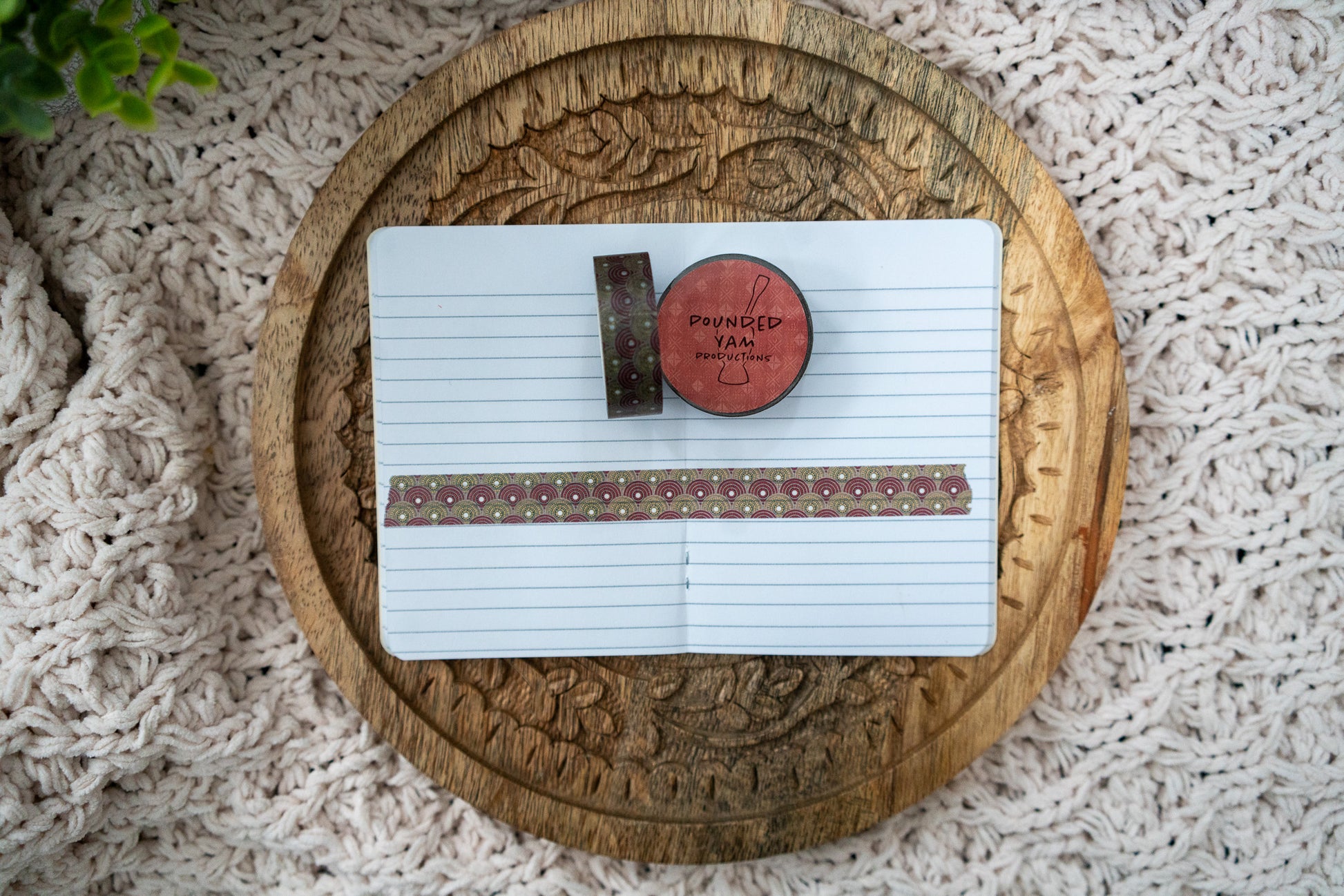 African Print Ankara Inspired Washi Tape - Red and Yellow (Collection 2) - Pounded Yam Productions
