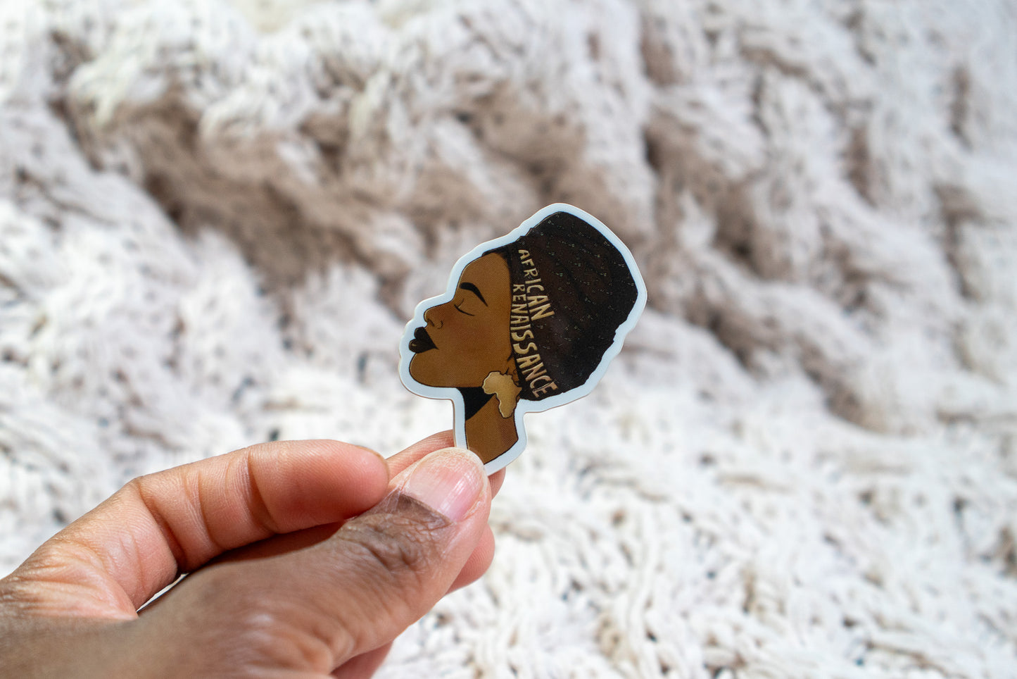 Black Girl Head Wrap Sticker - African Renaissance