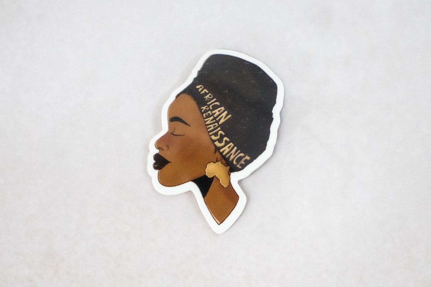 Black Girl Head Wrap Sticker - African Renaissance