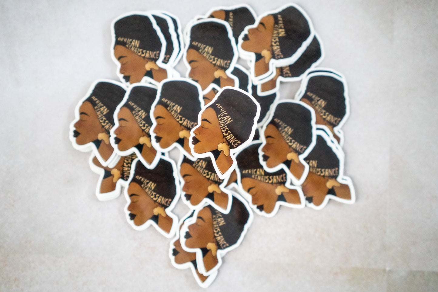 Black Girl Head Wrap Sticker - African Renaissance