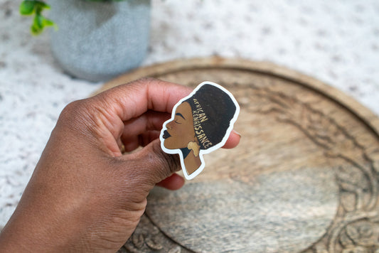 Black Girl Head Wrap Sticker - African Renaissance