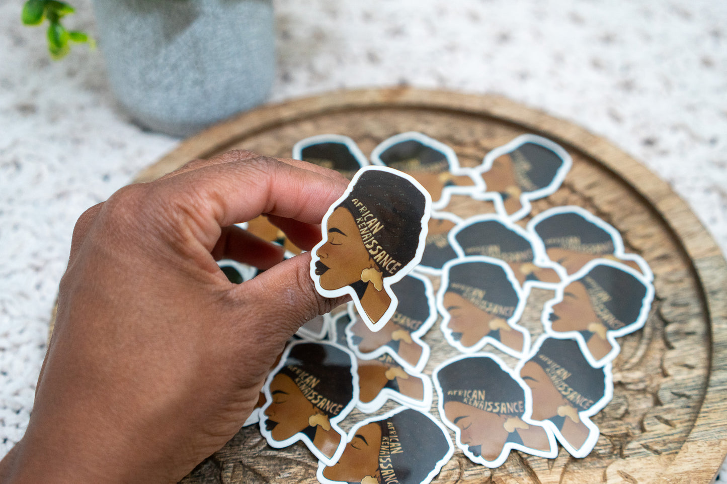 Black Girl Head Wrap Sticker - African Renaissance