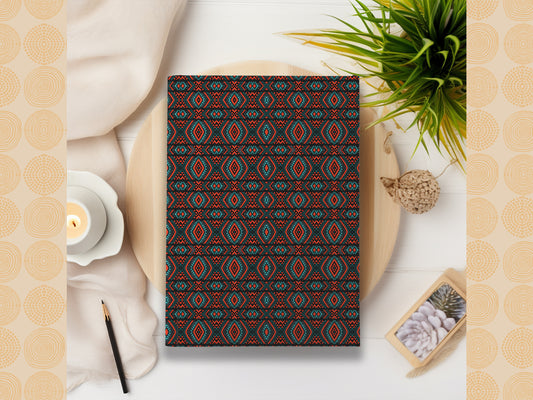 Ankara African Print Ankara Inspired Journal (Diamonds A5 Lined) - Pounded Yam Productions