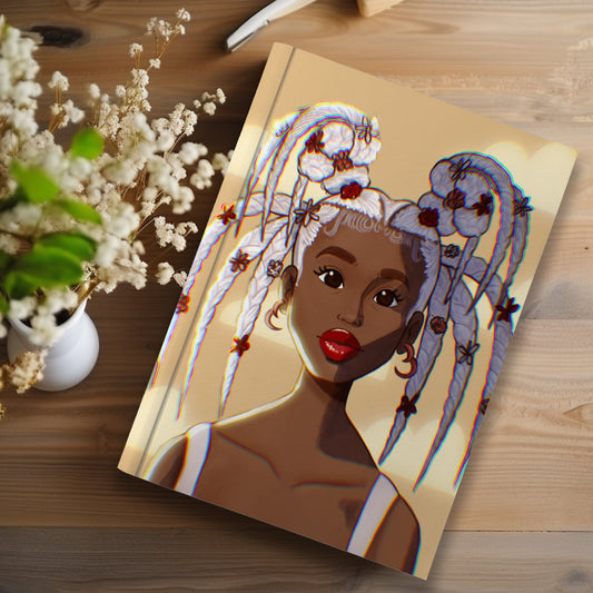 Dreamy Black Girl Illustrated Journal (A5 Lined) - Pounded Yam Productions