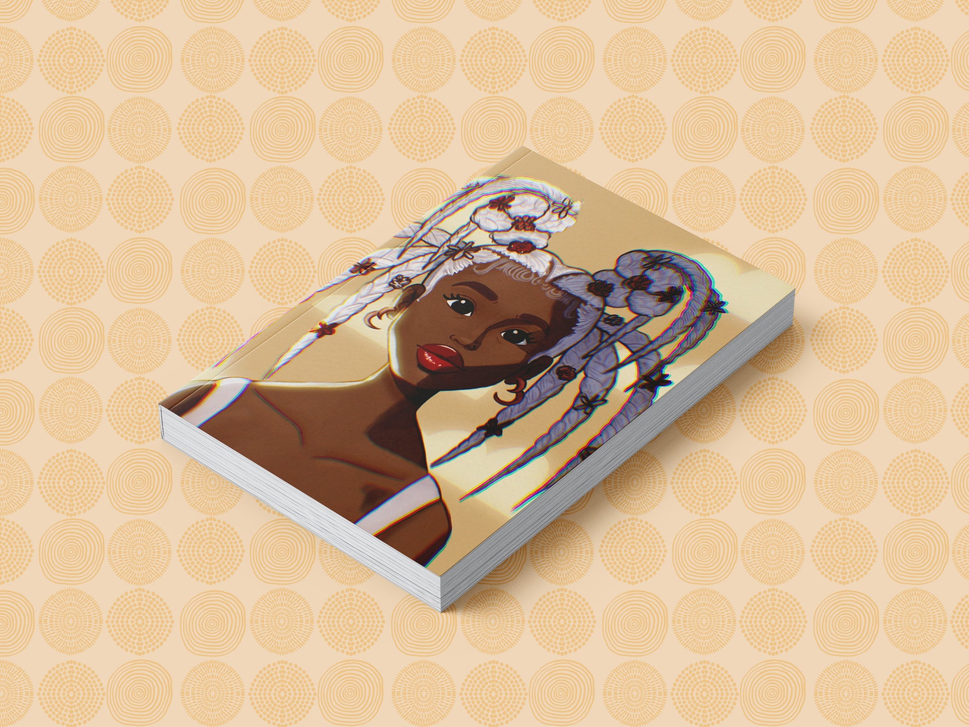 Dreamy Black Girl Illustrated Journal (A5 Lined) - Pounded Yam Productions