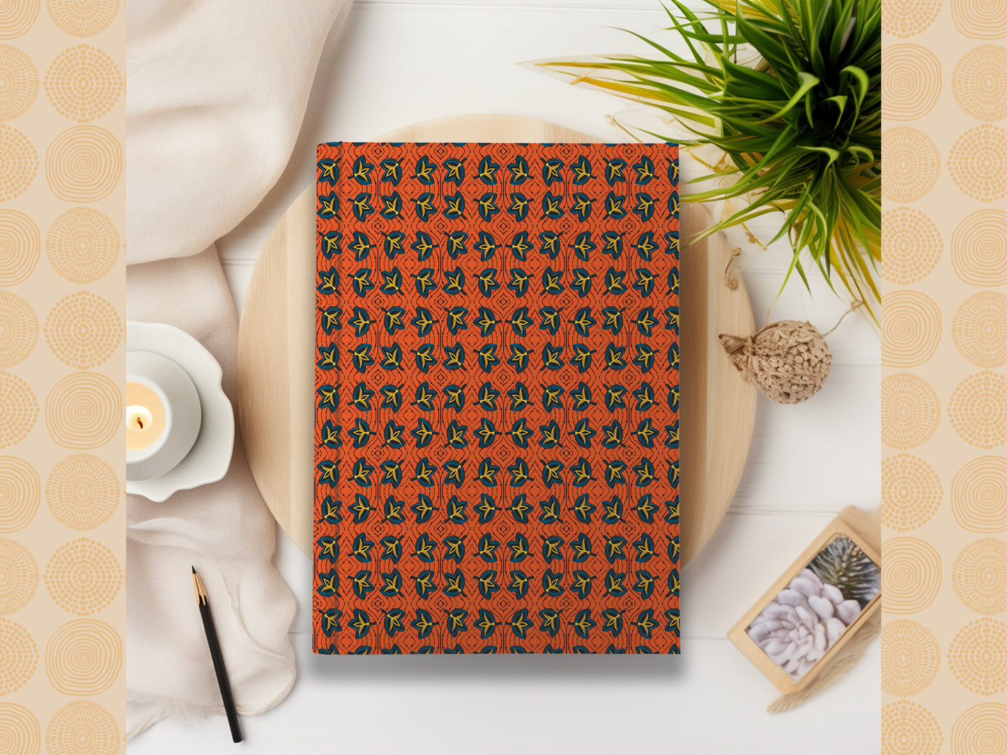 Ankara African Print Ankara Inspired Journal (Fans A5 Lined) - Pounded Yam Productions