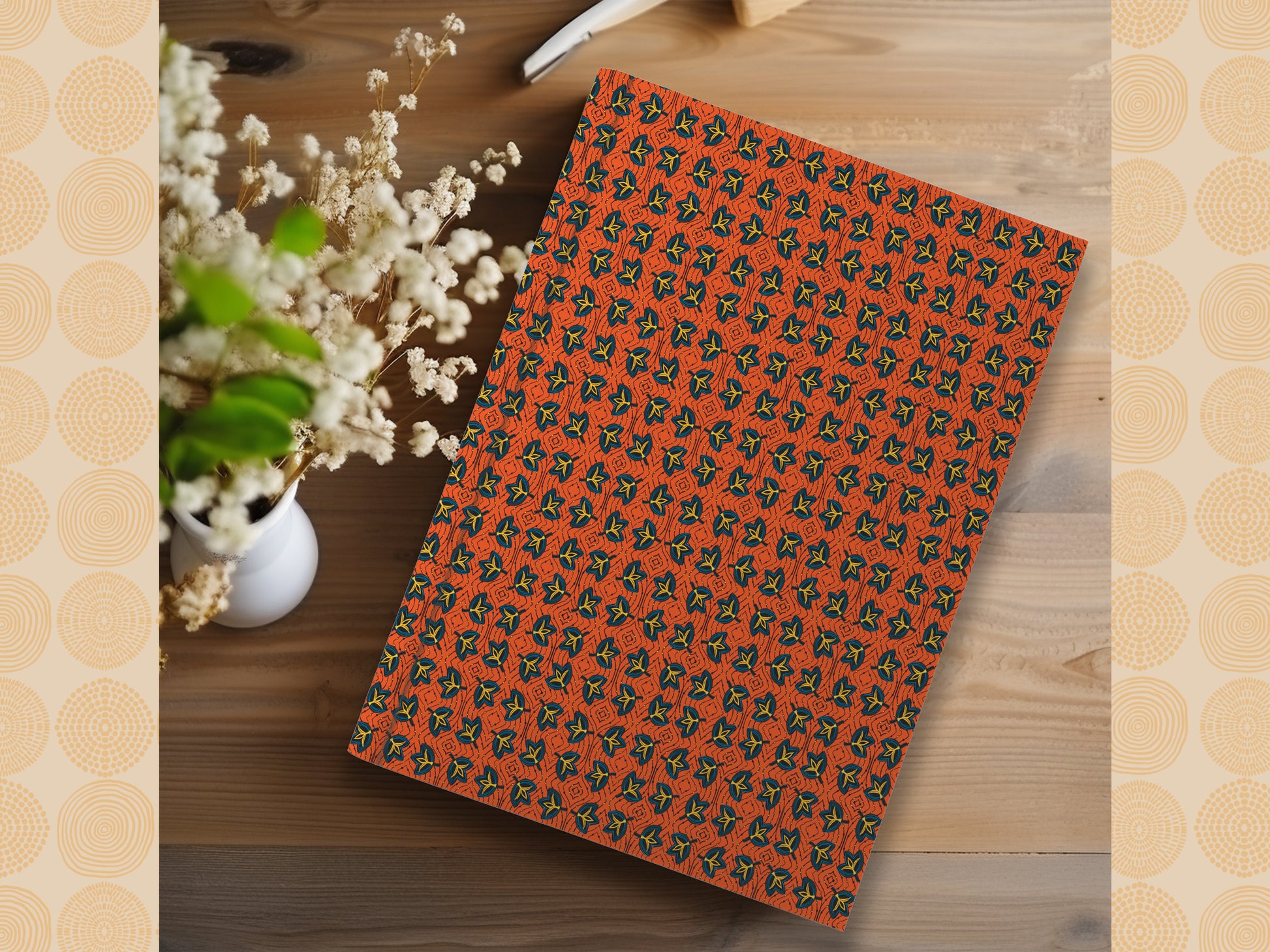 Ankara African Print Ankara Inspired Journal (Fans A5 Lined) - Pounded Yam Productions