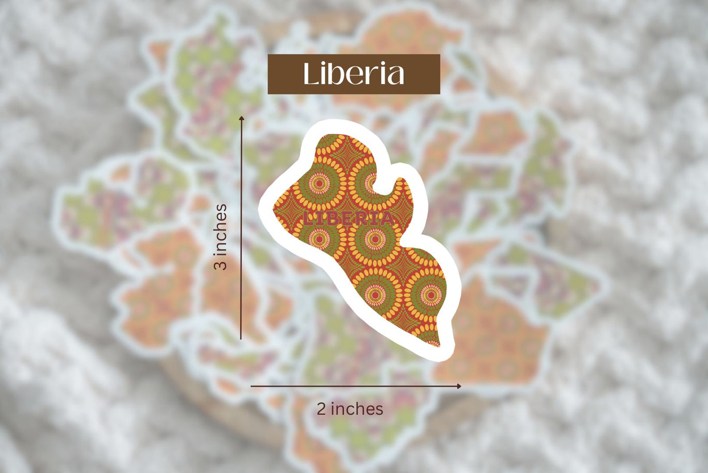 Liberia Sticker (West African Stickers) - Pounded Yam Productions
