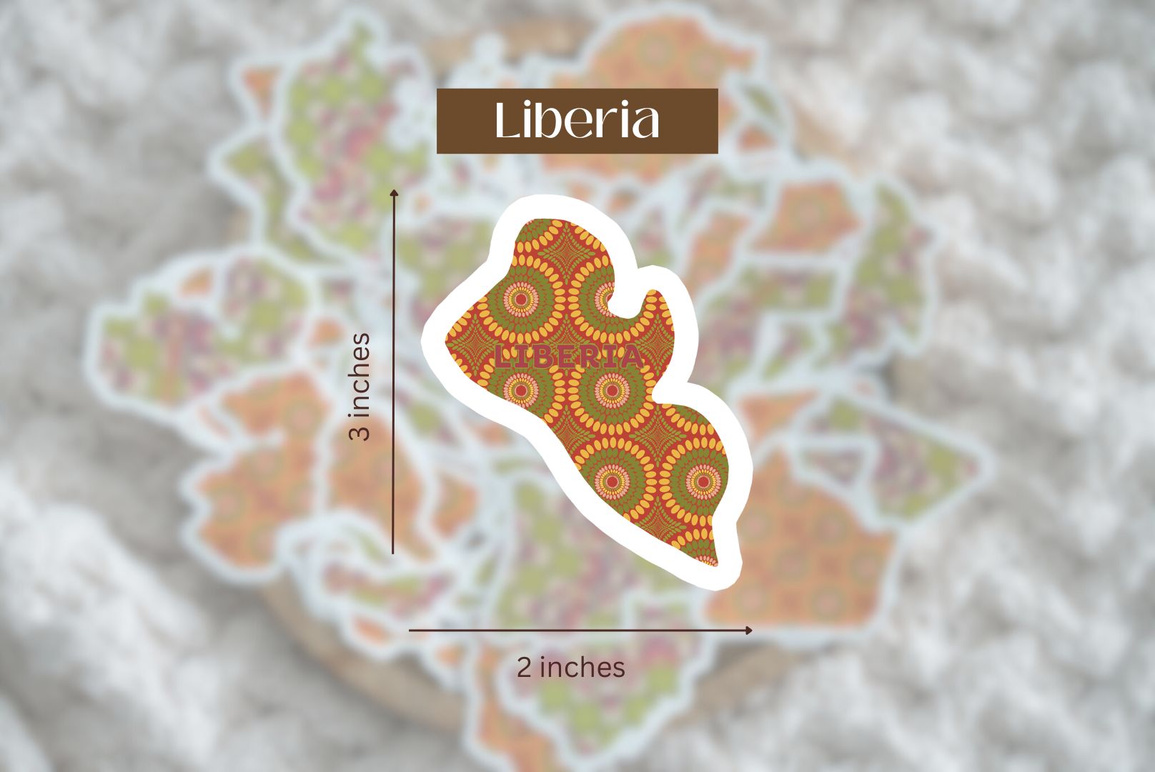 Liberia Sticker (West African Stickers) - Pounded Yam Productions