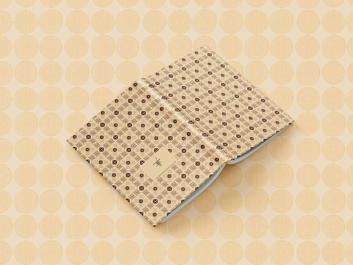 African Print Mud Cloth Inspired Journal (Squares A5 Lined) - Pounded Yam Productions