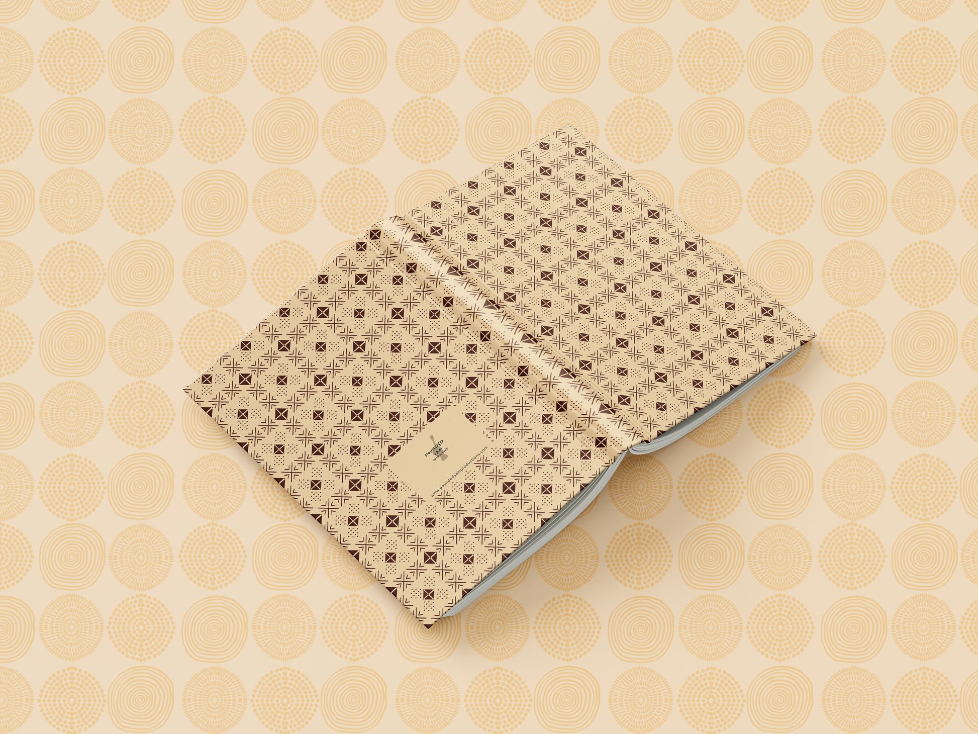 African Print Mud Cloth Inspired Journal (Squares A5 Lined) - Pounded Yam Productions