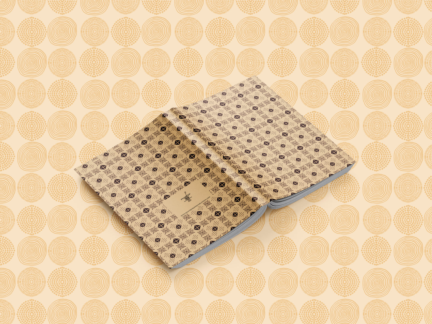 African Print Mud Cloth Inspired Journal (Squares A5 Lined) - Pounded Yam Productions