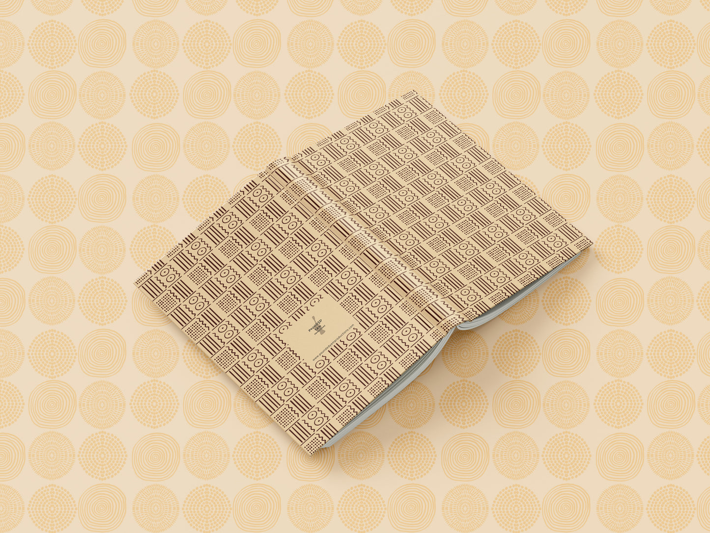 African Print Mud Cloth Inspired Journal (Eyes A5 Lined) - Pounded Yam Productions