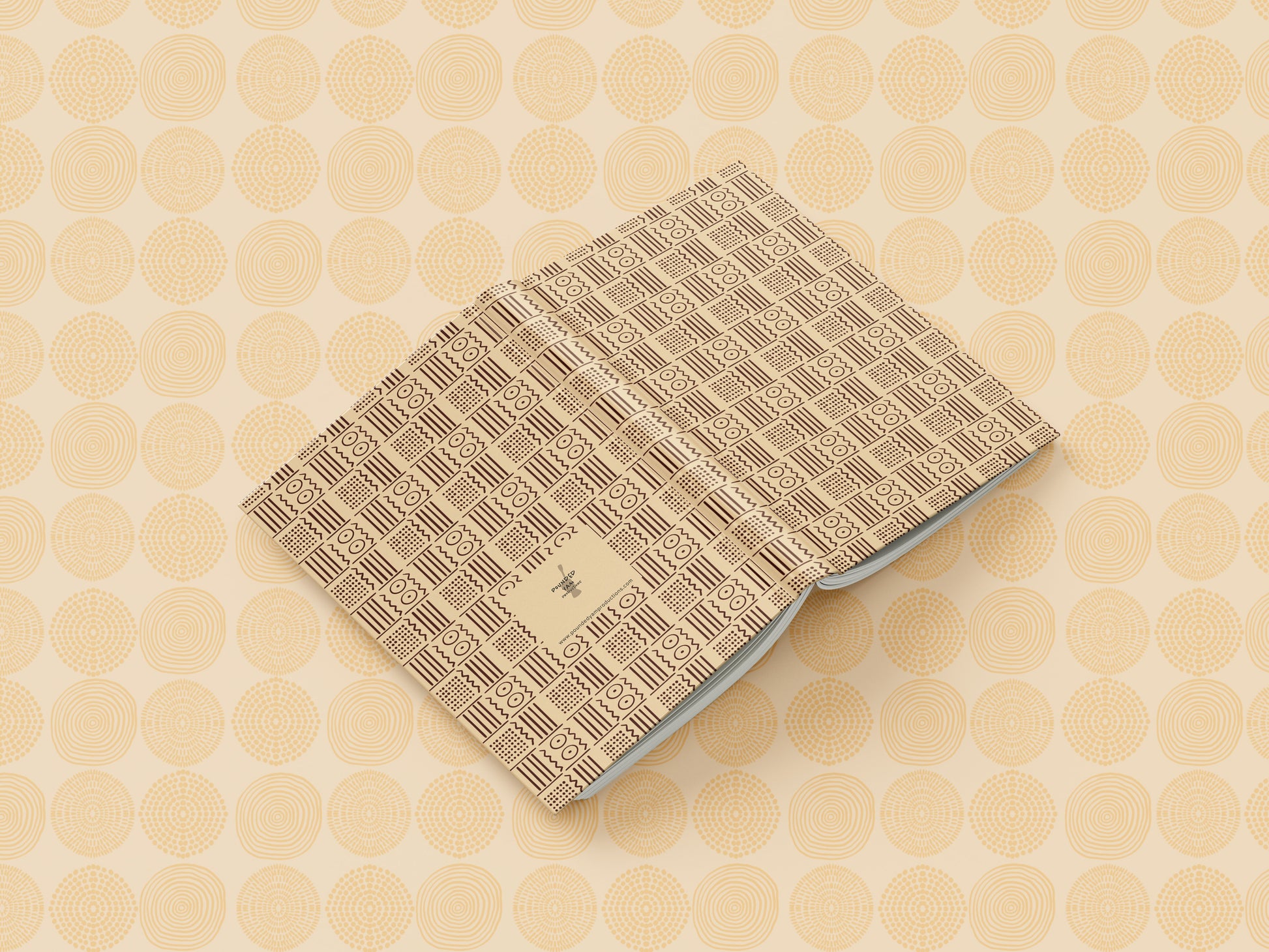 African Print Mud Cloth Inspired Journal (Eyes A5 Lined) - Pounded Yam Productions