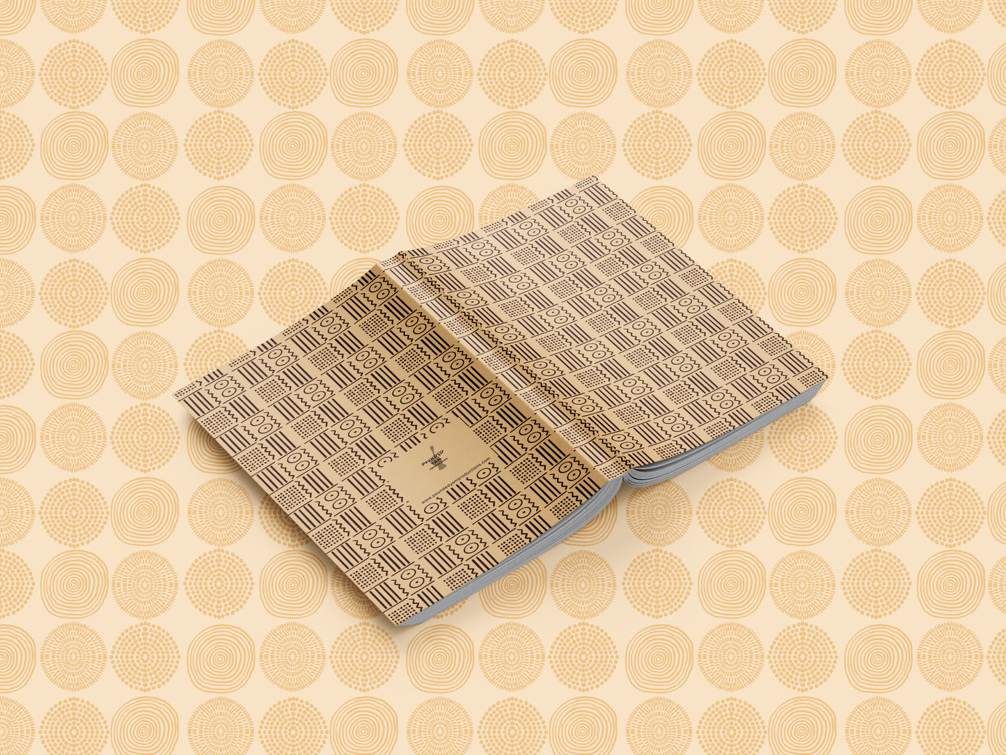African Print Mud Cloth Inspired Journal (Eyes A5 Lined) - Pounded Yam Productions
