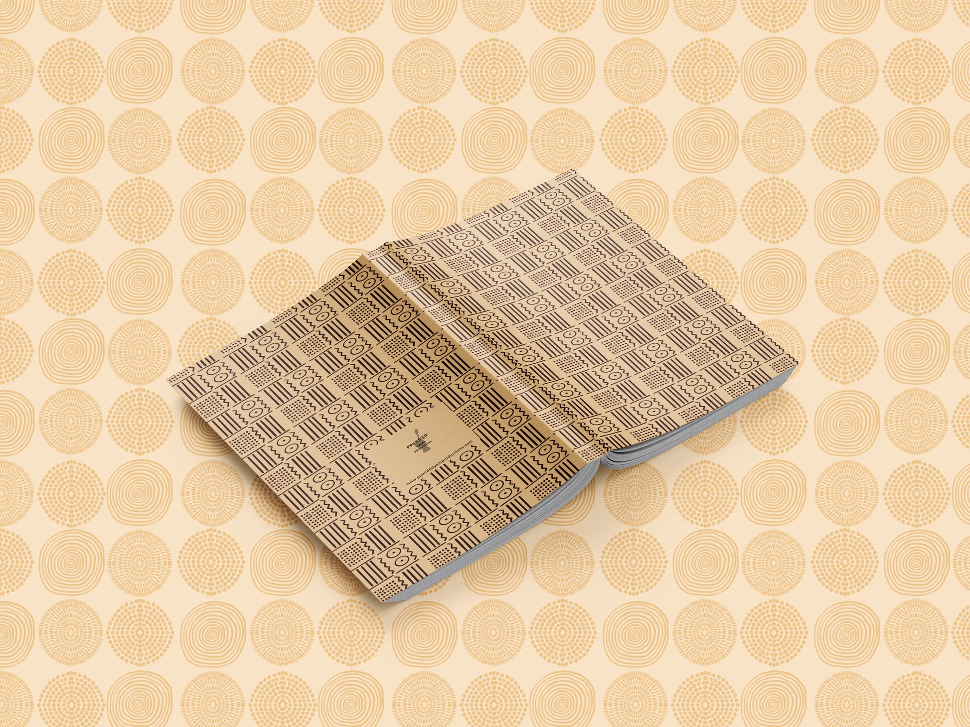 African Print Mud Cloth Inspired Journal (Eyes A5 Lined) - Pounded Yam Productions