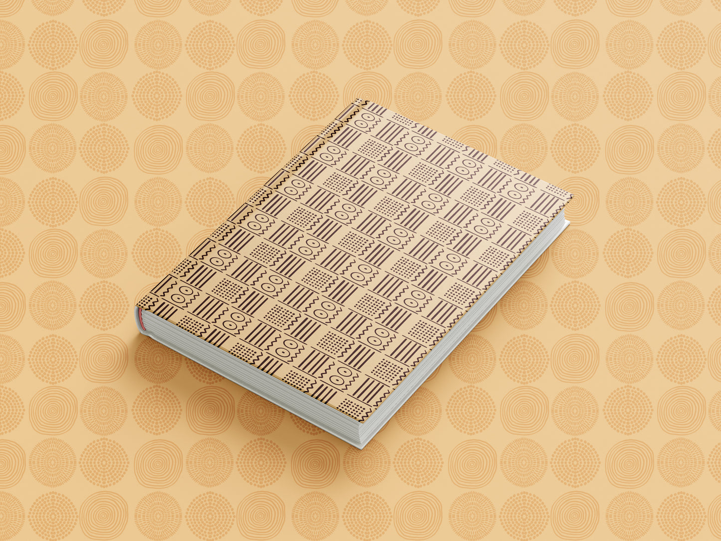 African Print Mud Cloth Inspired Journal (Eyes A5 Lined) - Pounded Yam Productions