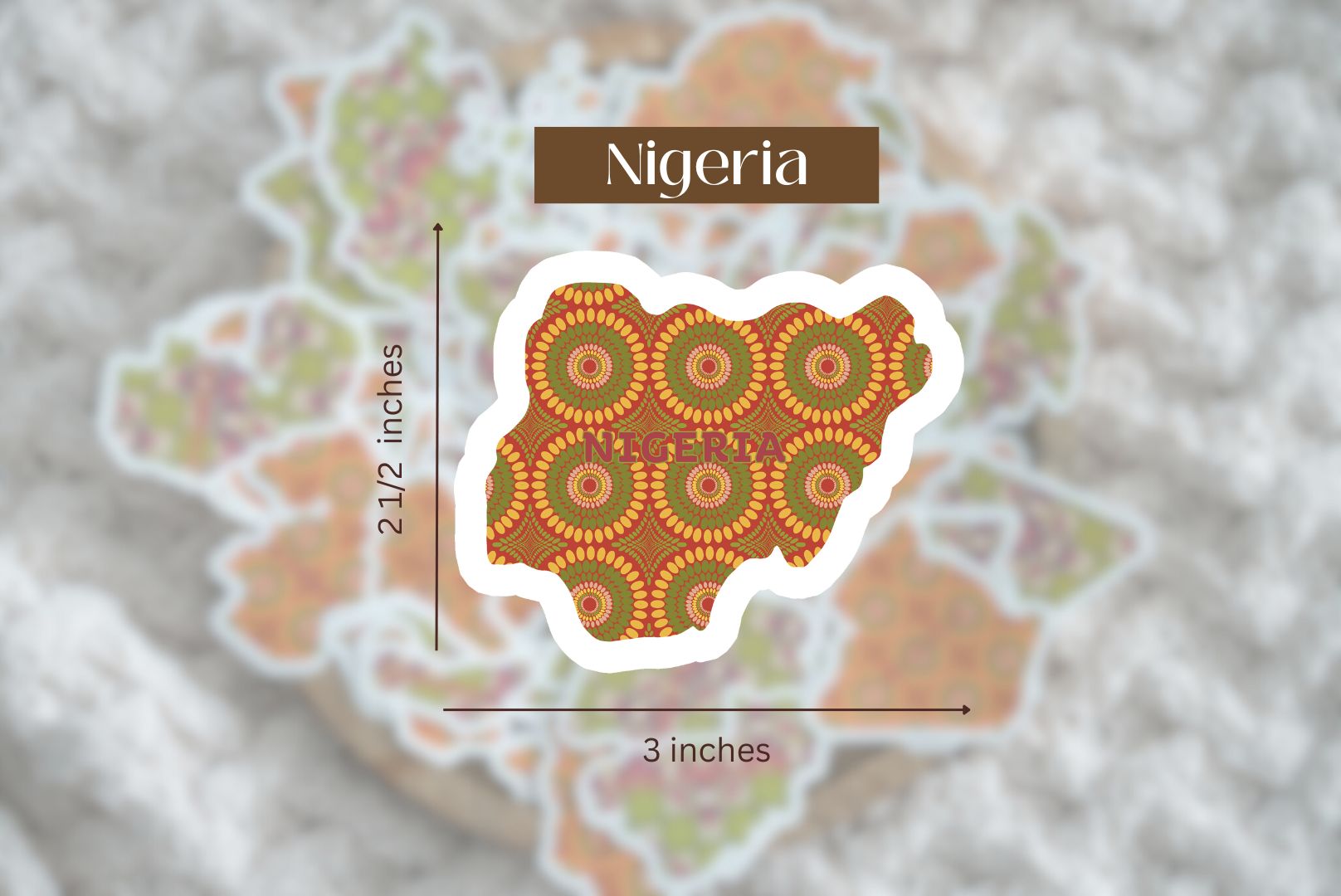 Nigeria Sticker (West African Stickers) - Pounded Yam Productions