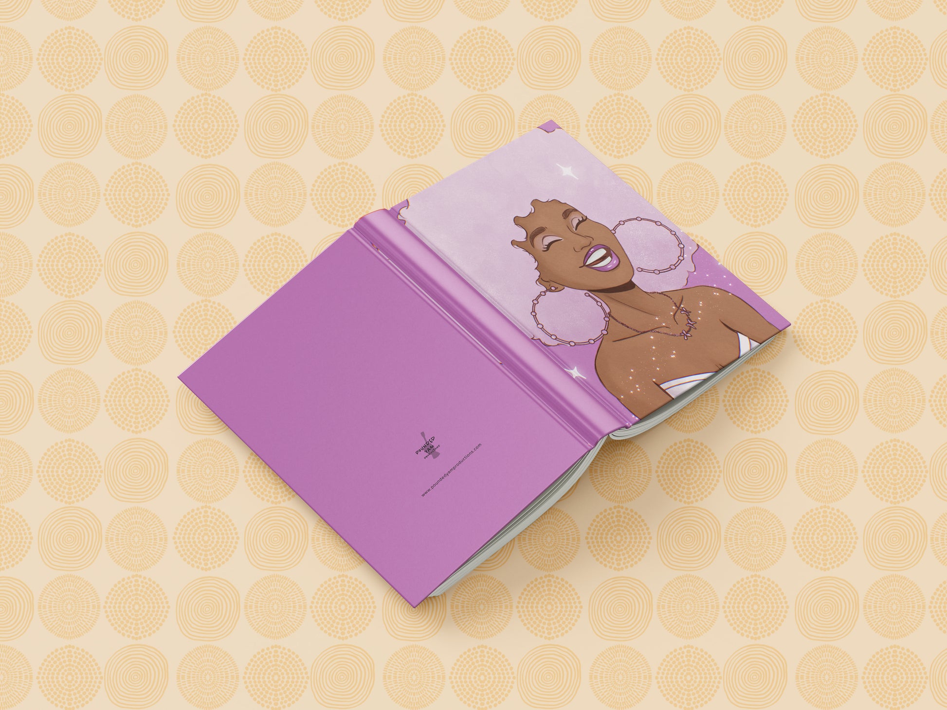 Purple Sparkle Black Girl Journal (A5 Lined) - Pounded Yam Productions