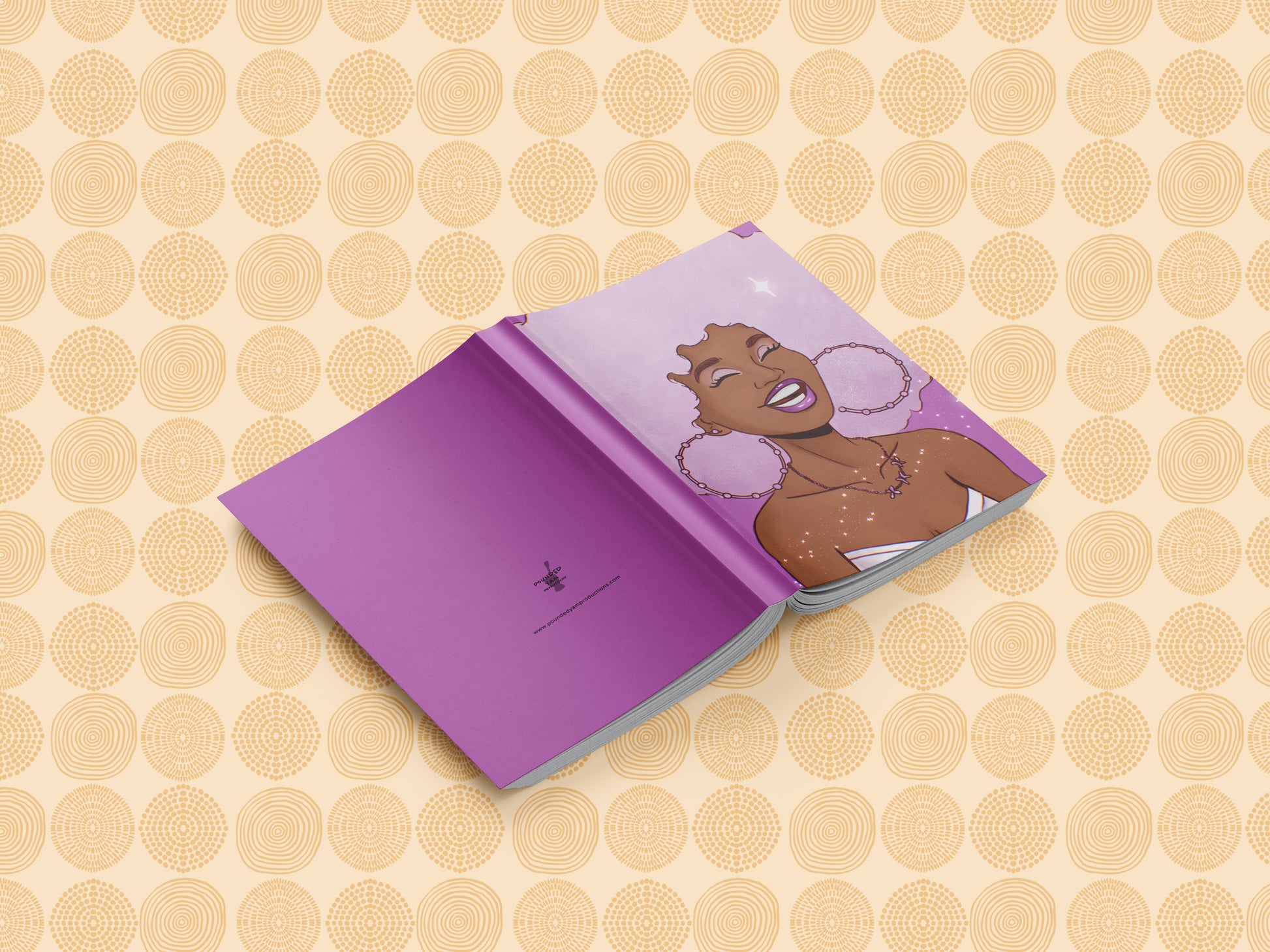 Purple Sparkle Black Girl Journal (A5 Lined) - Pounded Yam Productions