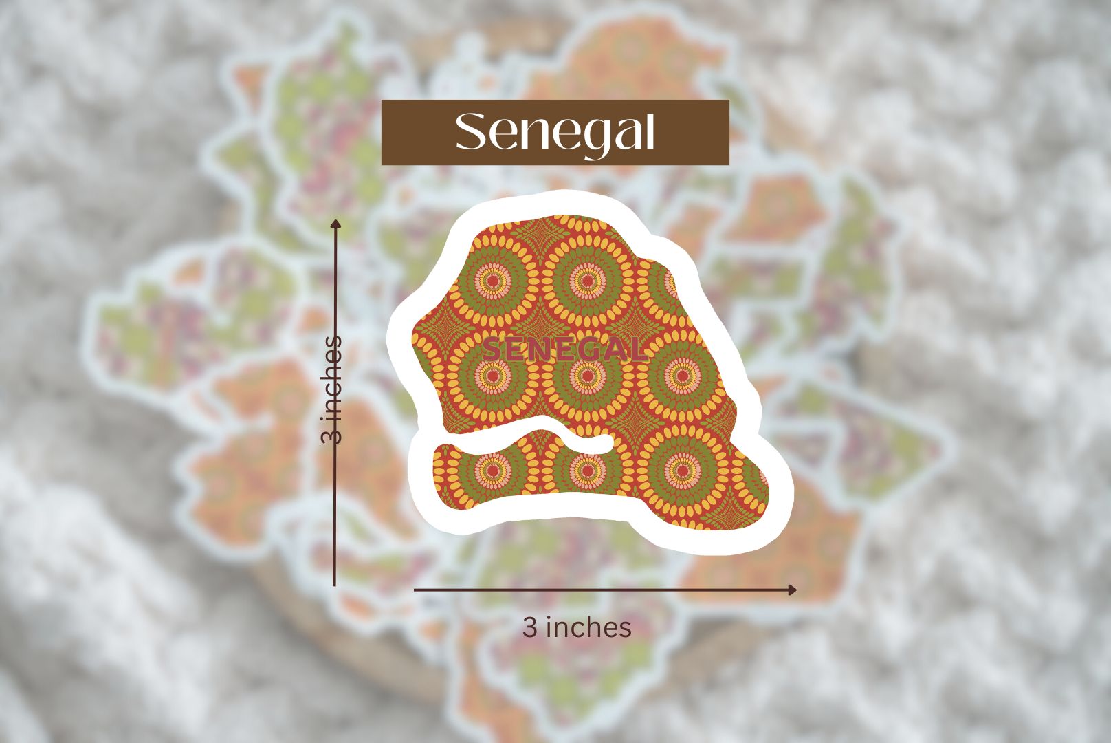 Senegal Sticker (West African Stickers) - Pounded Yam Productions