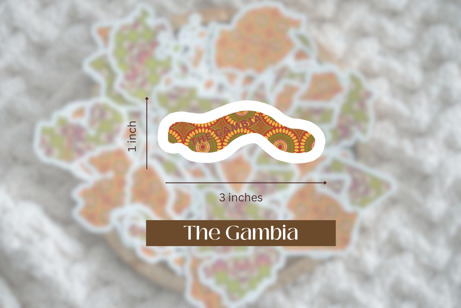 The Gambia Sticker (West African Stickers) - Pounded Yam Productions