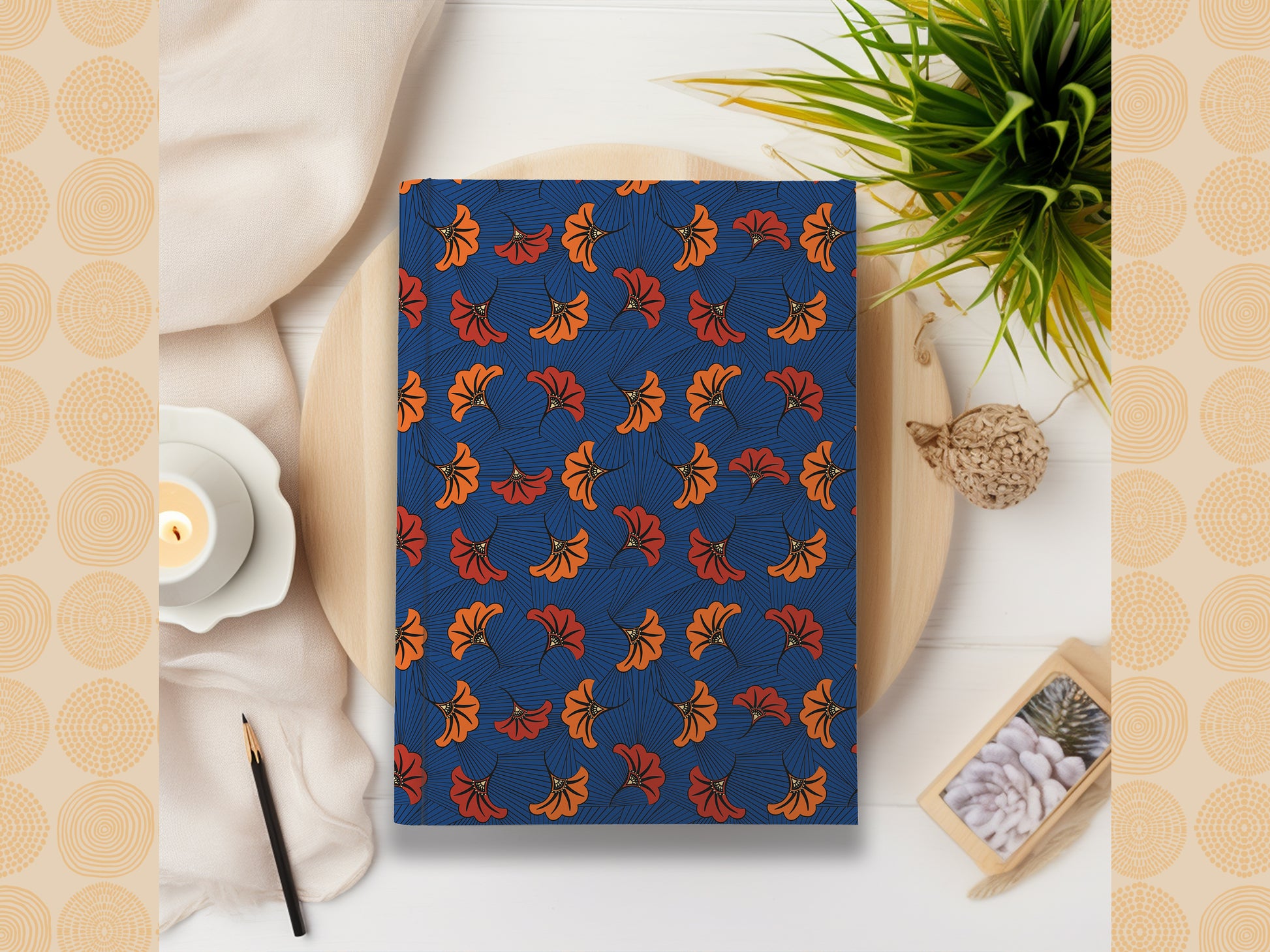 Ankara African Print Ankara Inspired Journal (Wedding Flowers A5 Lined) - Pounded Yam Productions