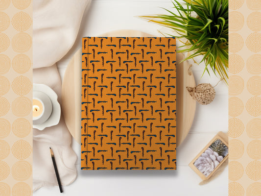Ankara African Print Ankara Inspired Journal (Walking Sticks A5 Lined) - Pounded Yam Productions