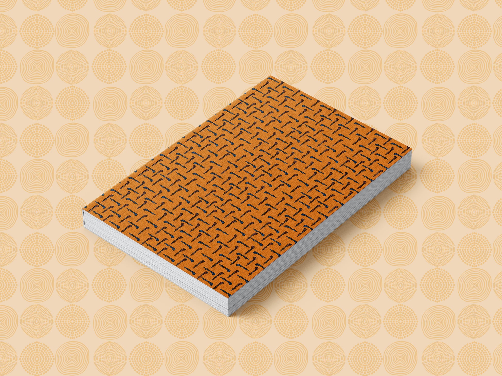Ankara African Print Ankara Inspired Journal (Walking Sticks A5 Lined) - Pounded Yam Productions
