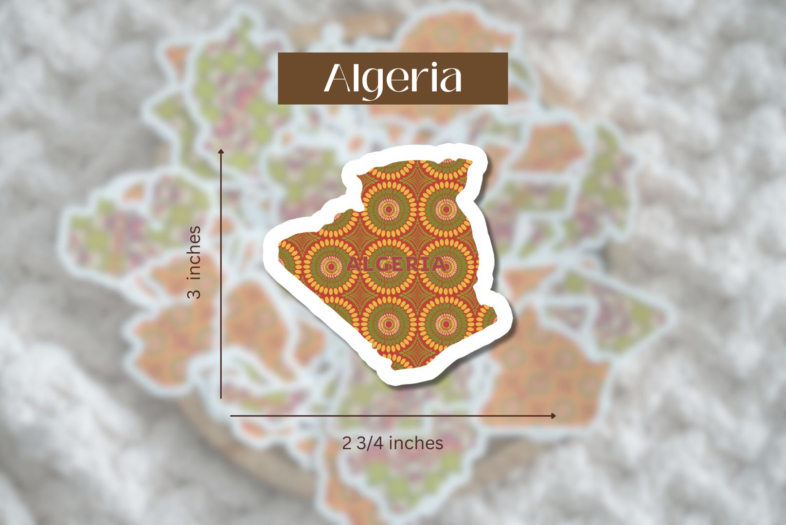 Algeria Sticker (North African Stickers) - Pounded Yam Productions