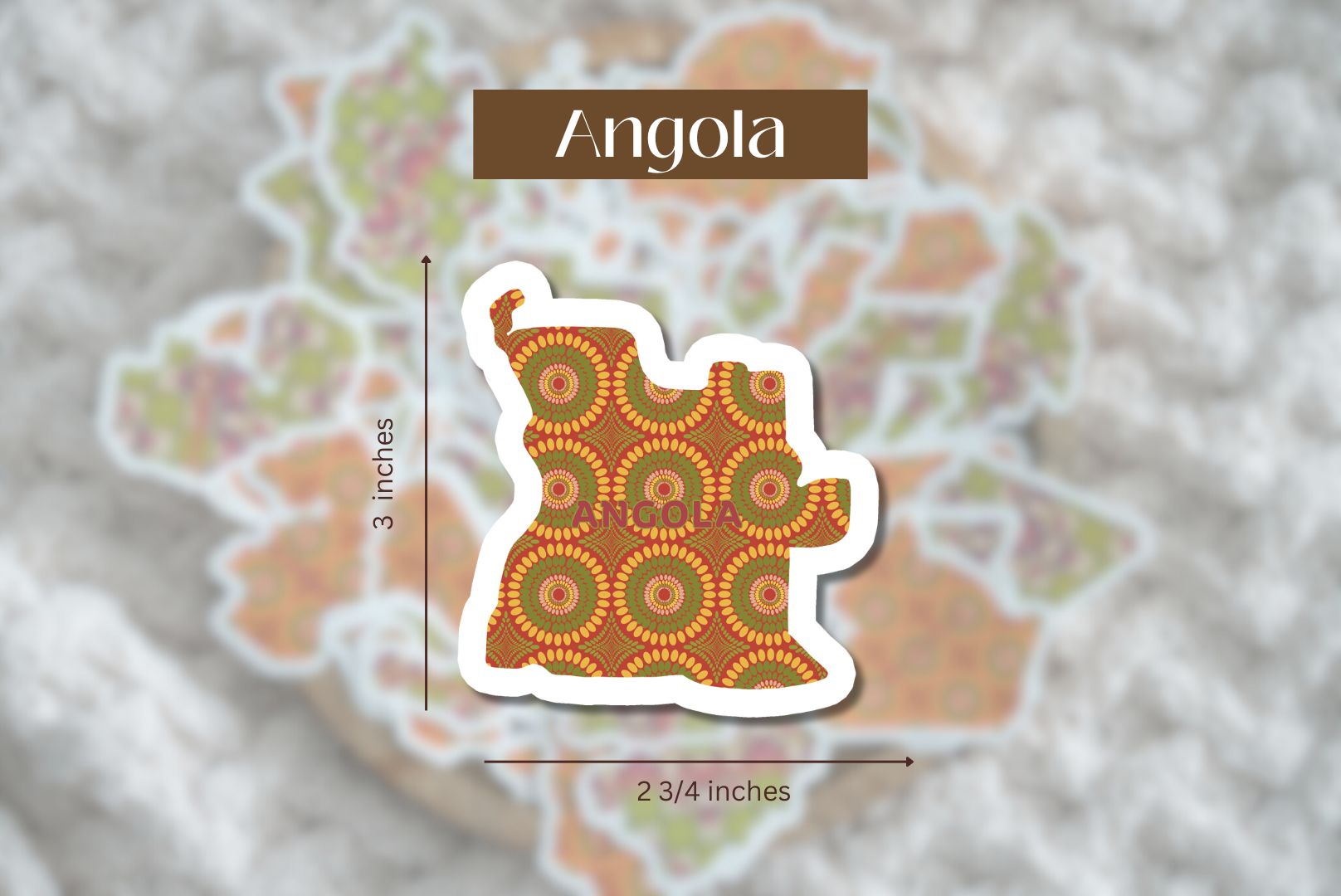 Angola Sticker (Central African Stickers) - Pounded Yam Productions