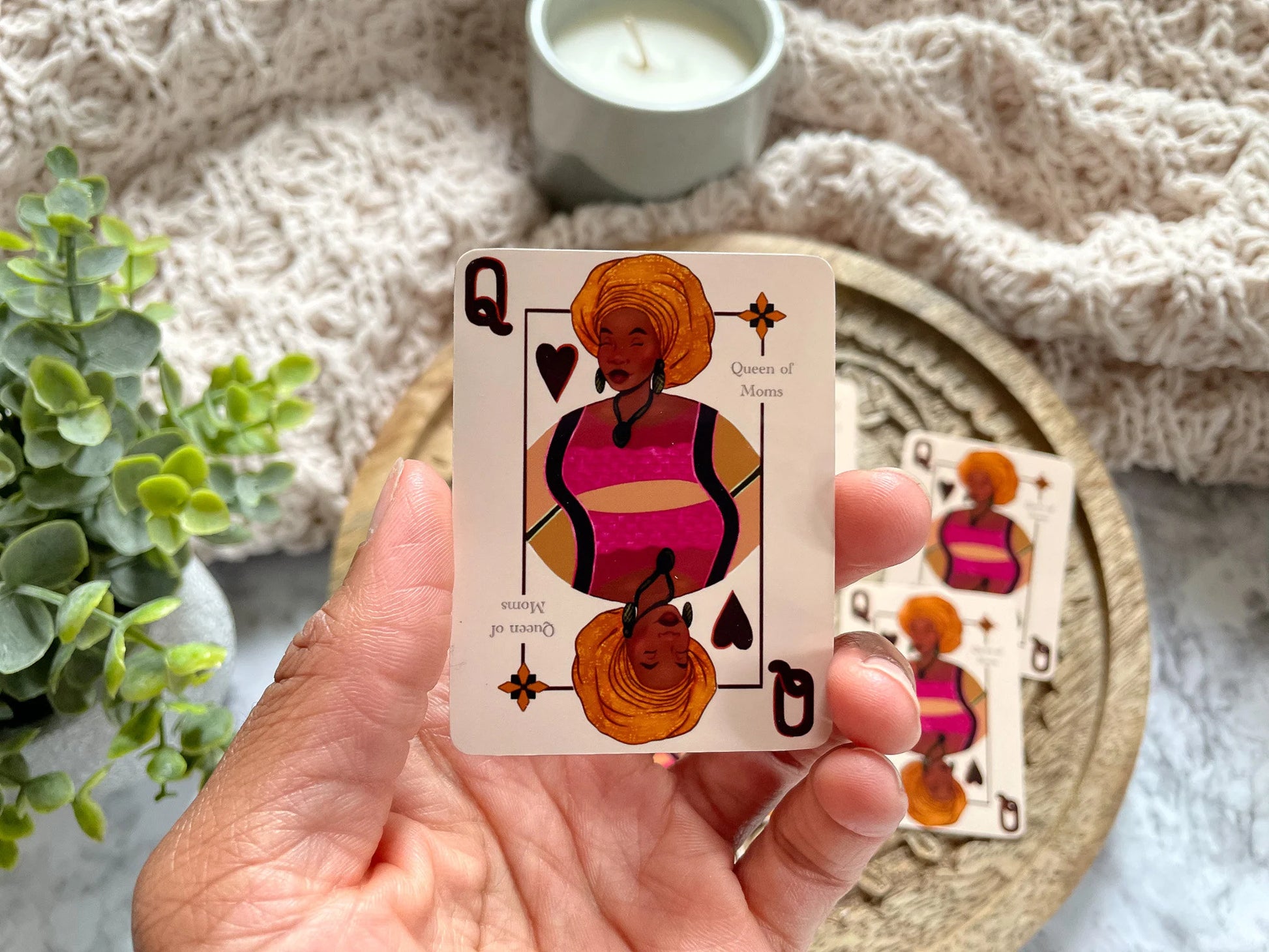 Black Queen Playing Card Sticker - Pounded Yam Productions