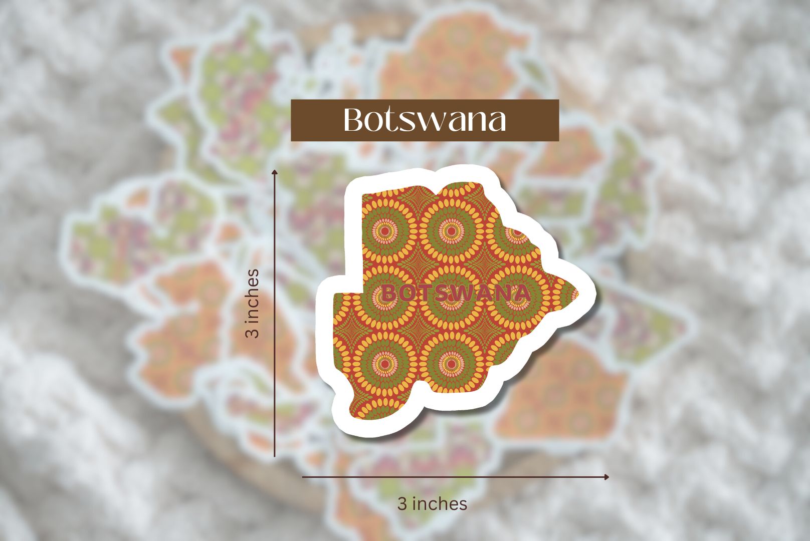 Botswana Sticker (South African Stickers) - Pounded Yam Productions