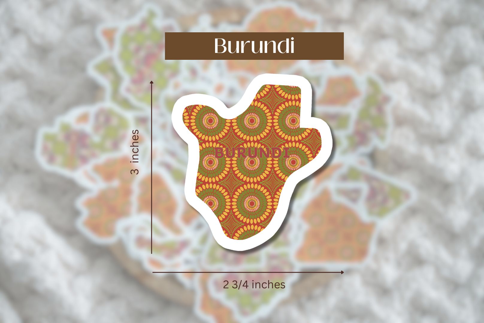 Burundi Sticker (East African Stickers) - Pounded Yam Productions