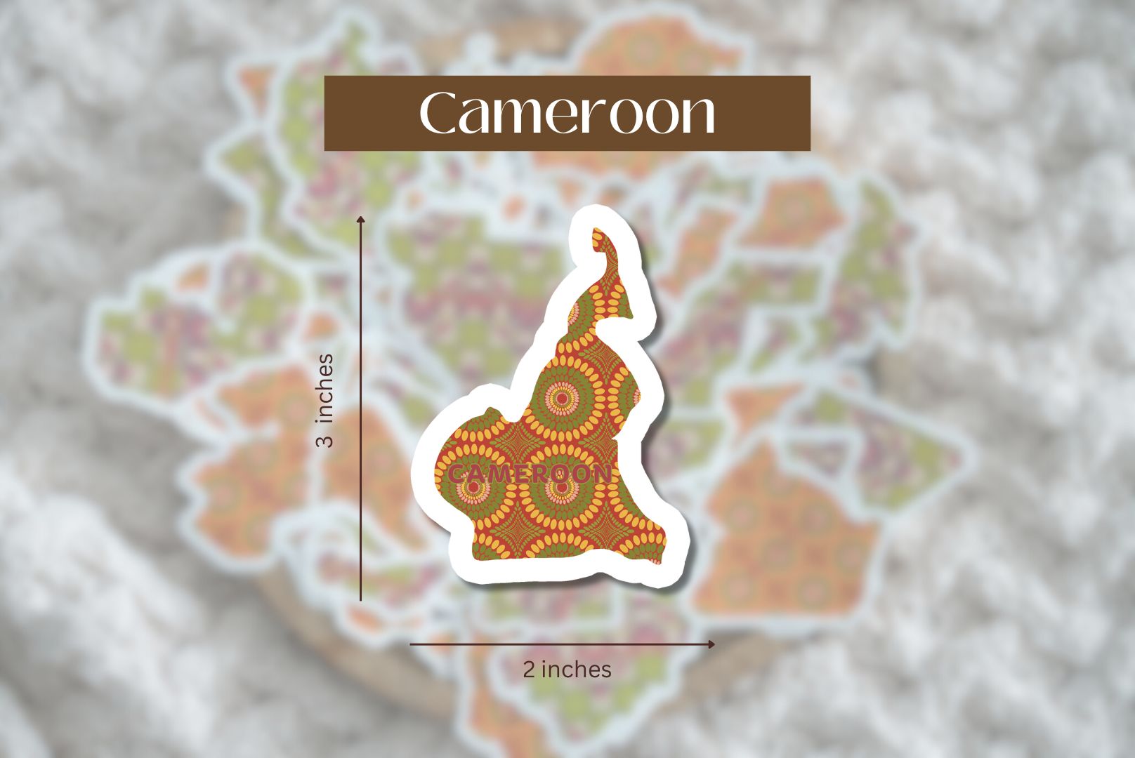 Cameroon Sticker (Central African Stickers) - Pounded Yam Productions
