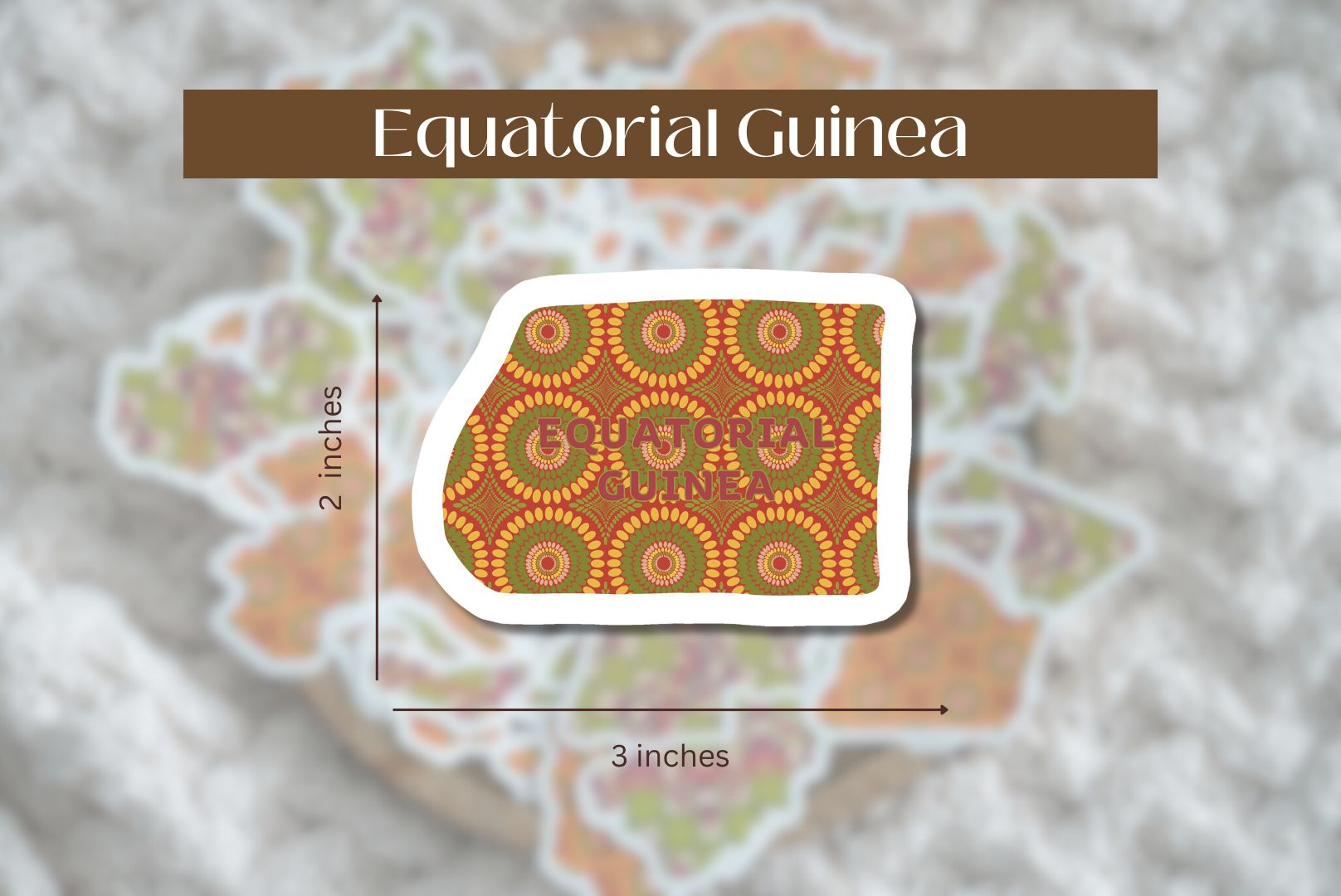 Equatorial Guinea Sticker (Central African Stickers) - Pounded Yam Productions