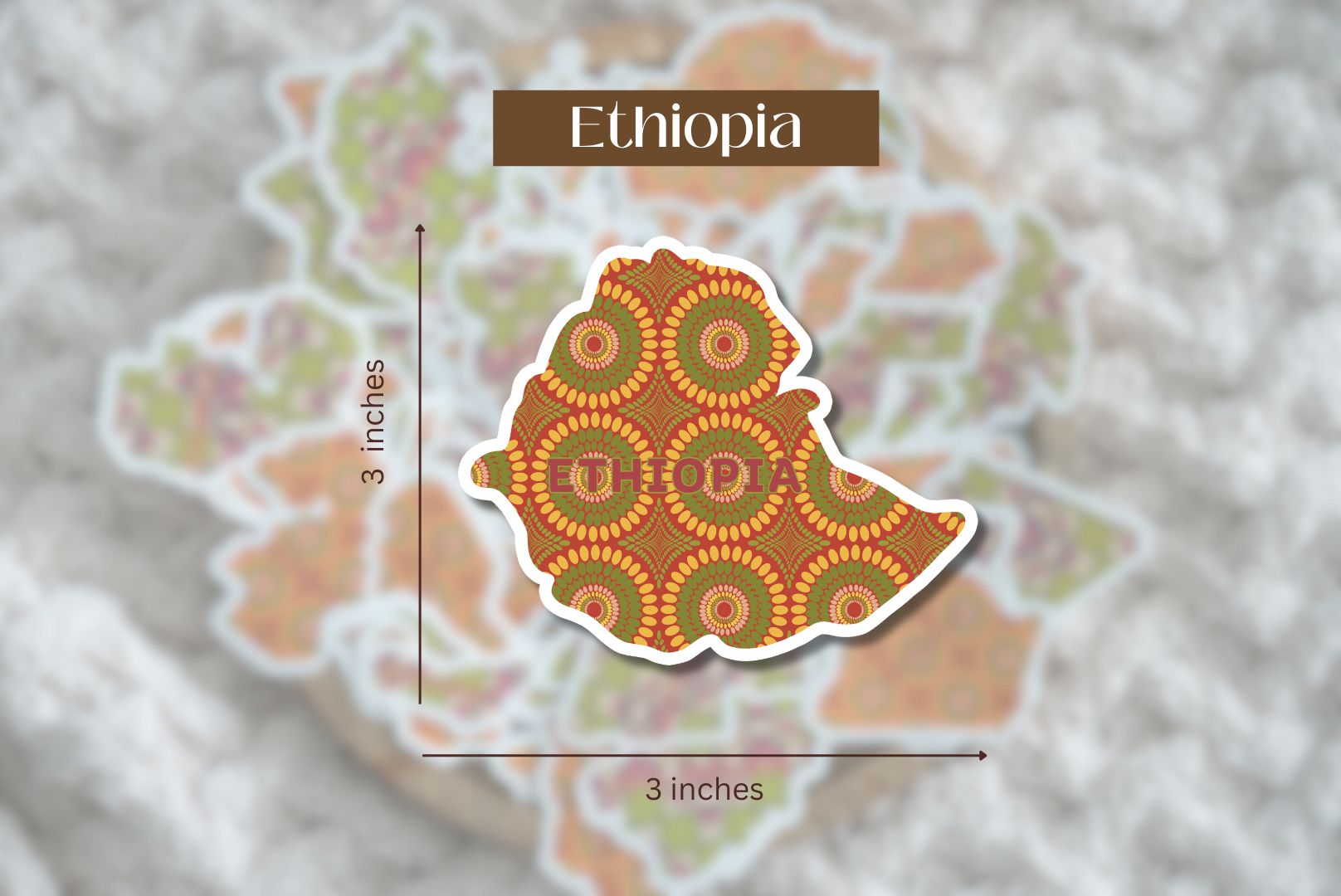 Ethiopia Sticker (East African Stickers) - Pounded Yam Productions