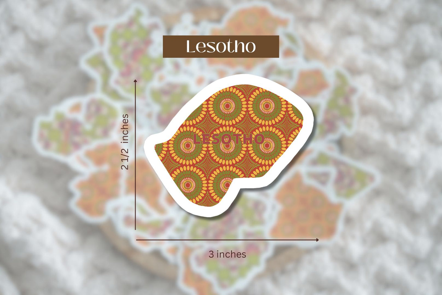 Lesotho Sticker (South African Stickers) - Pounded Yam Productions