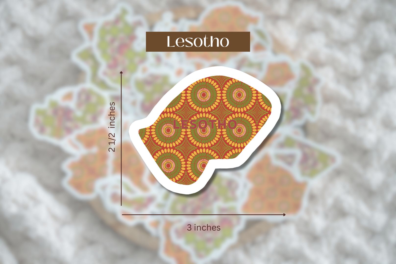 Lesotho Sticker (South African Stickers) - Pounded Yam Productions