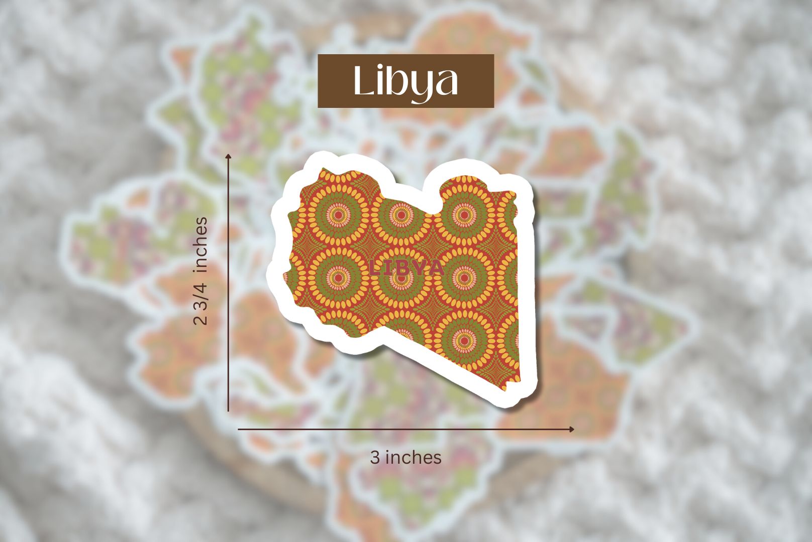 Libya Sticker (North African Stickers) - Pounded Yam Productions