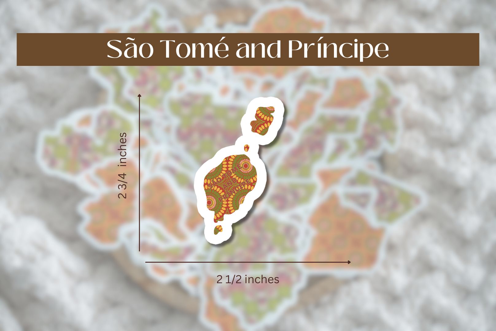 São Tomé and Príncipe Sticker (Central African Stickers) - Pounded Yam Productions