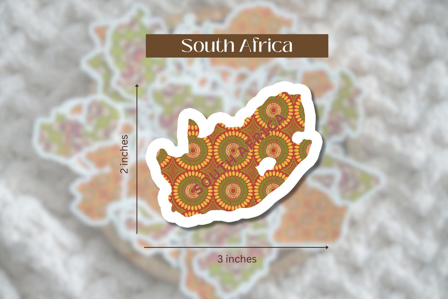South Africa Sticker (South African Stickers) - Pounded Yam Productions