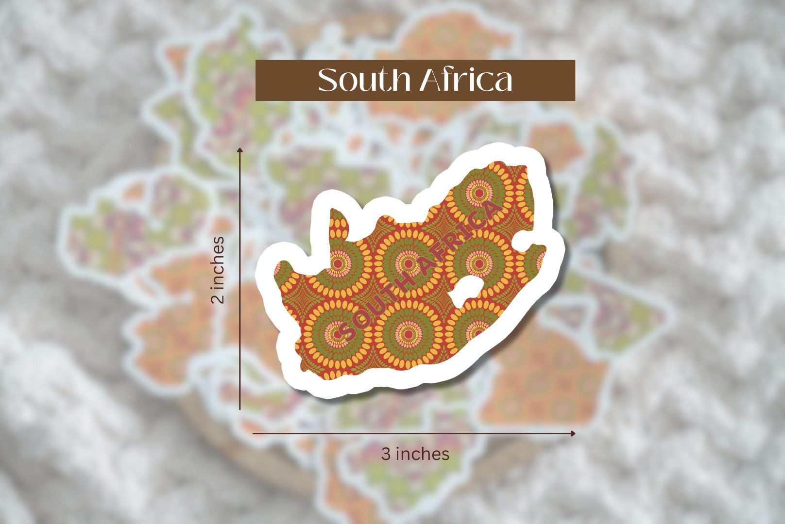South Africa Sticker (South African Stickers) - Pounded Yam Productions