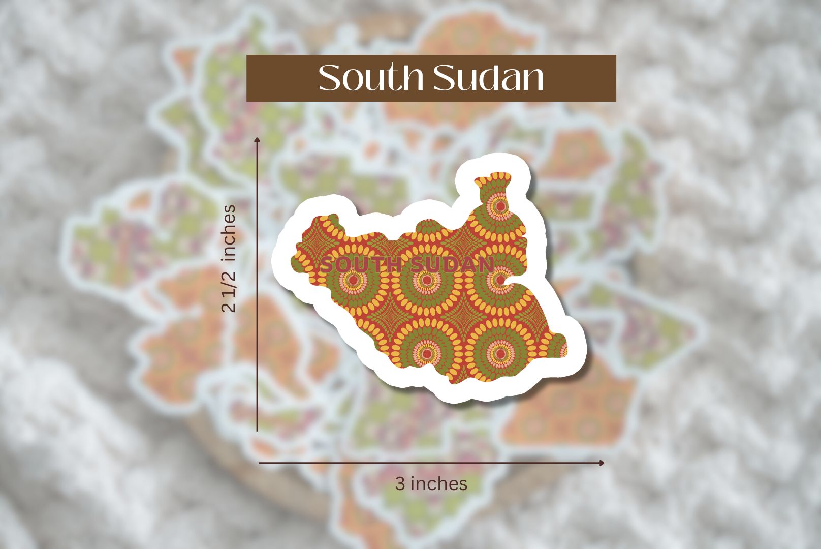South Sudan Sticker (East African Stickers) - Pounded Yam Productions