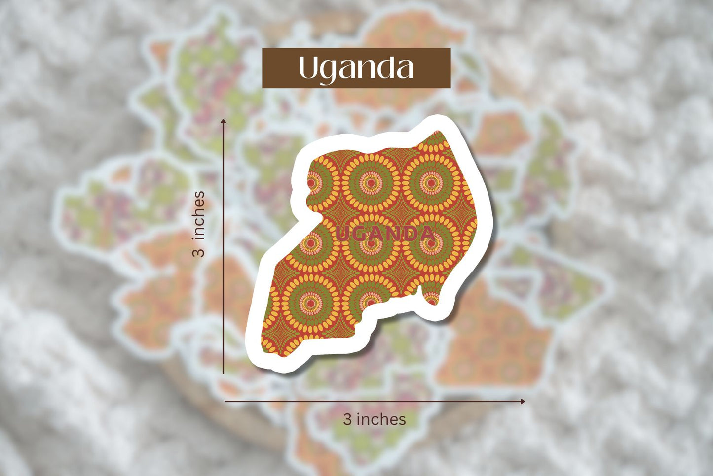 Uganda Sticker (East African Stickers) - Pounded Yam Productions